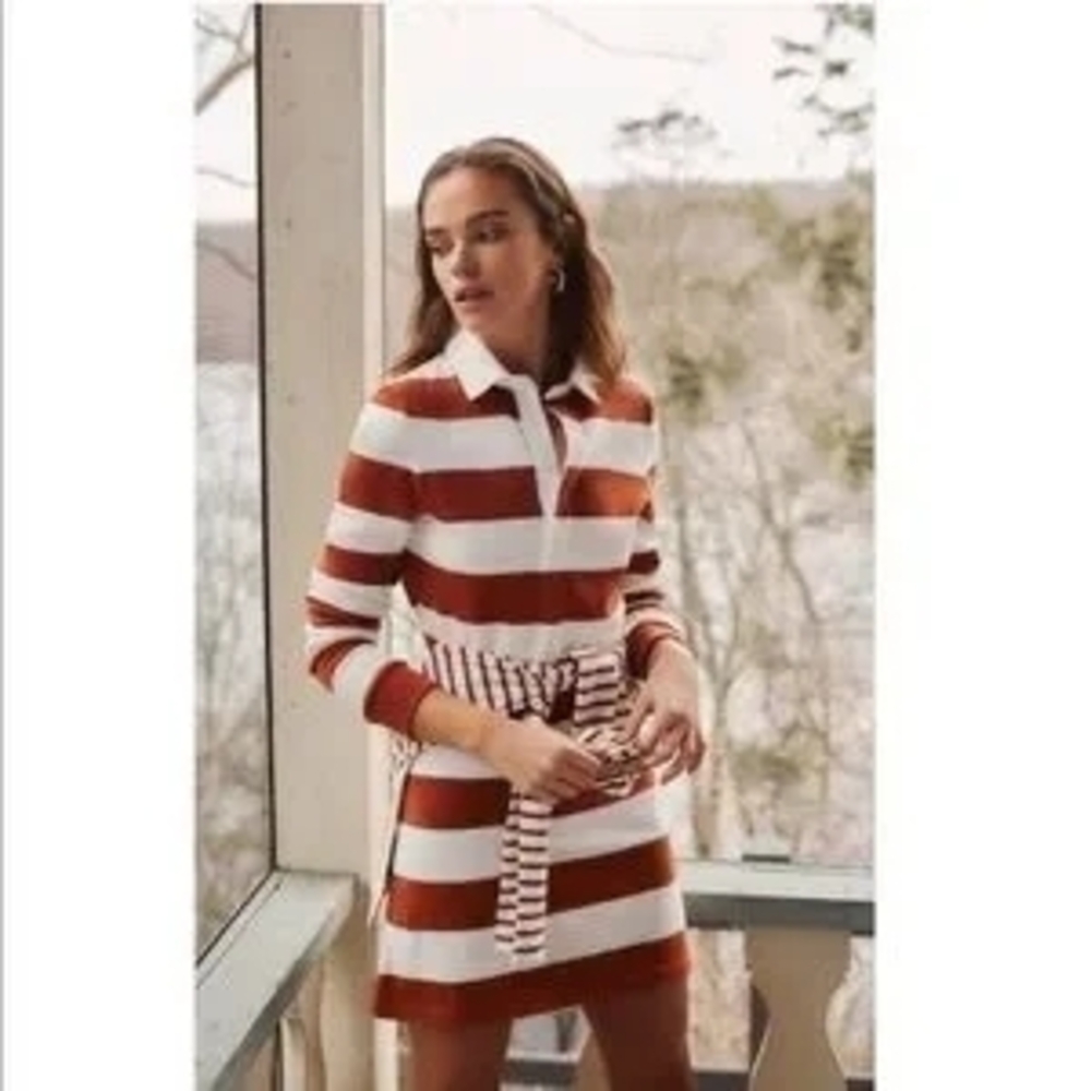 Veronica Beard Rugby Long Sleeve Polo Dress - Picture 10 of 10